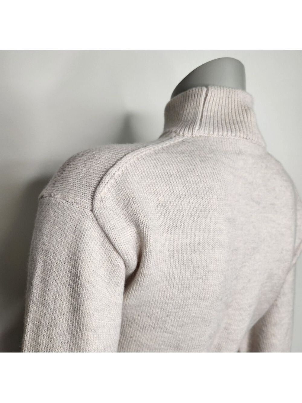 Aritzia X Wilfred Free Cream "Harper" Cropped Turtleneck Wool Sweater Size XXS - Picture 10 of 13